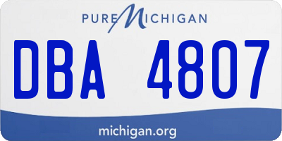 MI license plate DBA4807