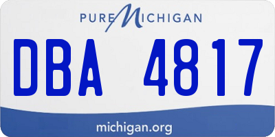 MI license plate DBA4817
