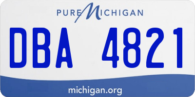 MI license plate DBA4821