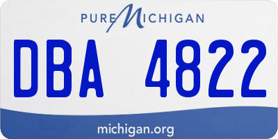 MI license plate DBA4822