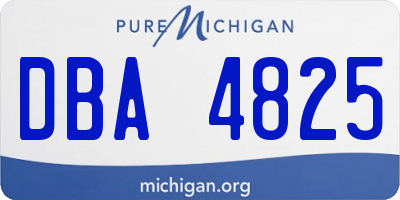 MI license plate DBA4825