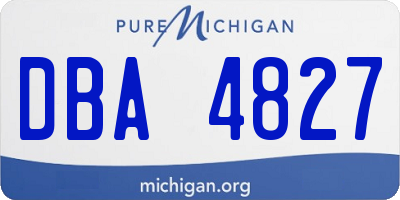 MI license plate DBA4827