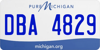 MI license plate DBA4829