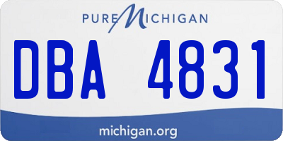 MI license plate DBA4831