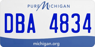MI license plate DBA4834