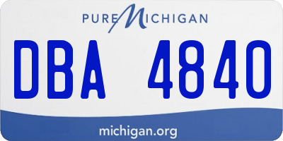MI license plate DBA4840