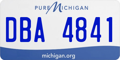 MI license plate DBA4841