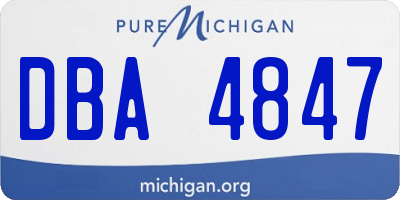 MI license plate DBA4847