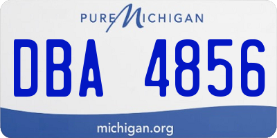 MI license plate DBA4856