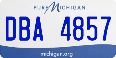 MI license plate DBA4857