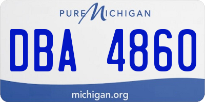 MI license plate DBA4860