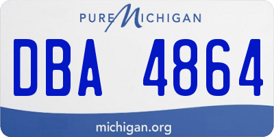 MI license plate DBA4864