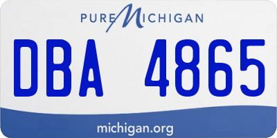 MI license plate DBA4865