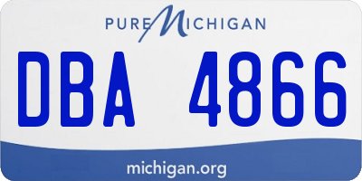 MI license plate DBA4866