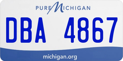 MI license plate DBA4867