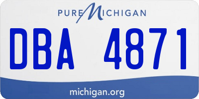 MI license plate DBA4871