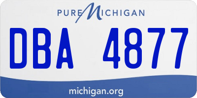 MI license plate DBA4877