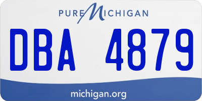 MI license plate DBA4879