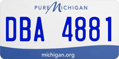 MI license plate DBA4881