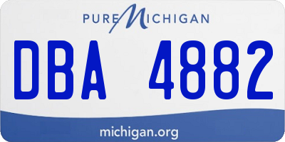 MI license plate DBA4882