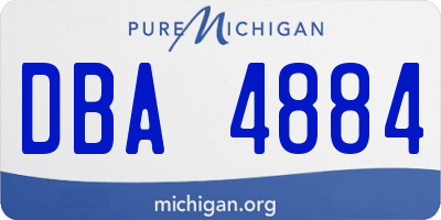 MI license plate DBA4884