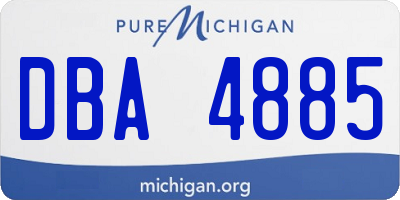 MI license plate DBA4885