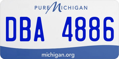 MI license plate DBA4886