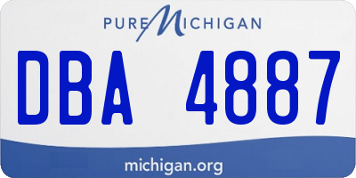 MI license plate DBA4887