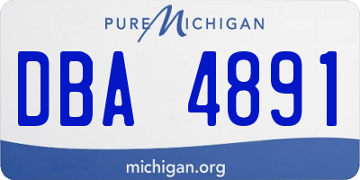 MI license plate DBA4891