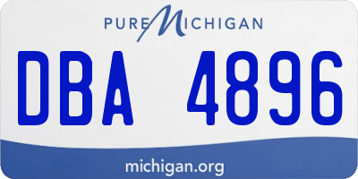 MI license plate DBA4896