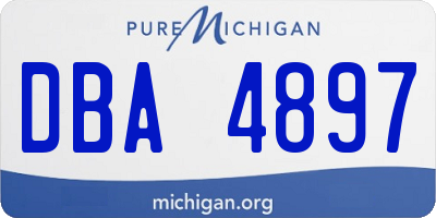MI license plate DBA4897