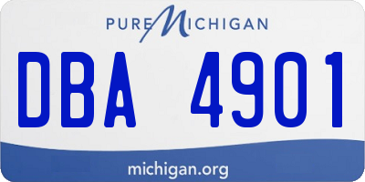 MI license plate DBA4901