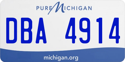 MI license plate DBA4914