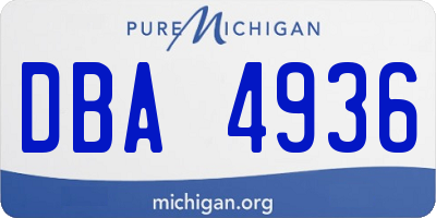 MI license plate DBA4936