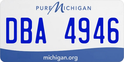 MI license plate DBA4946