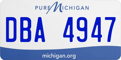 MI license plate DBA4947