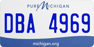 MI license plate DBA4969