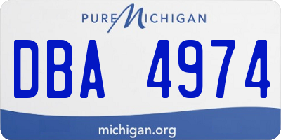 MI license plate DBA4974