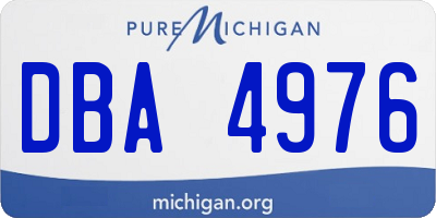 MI license plate DBA4976
