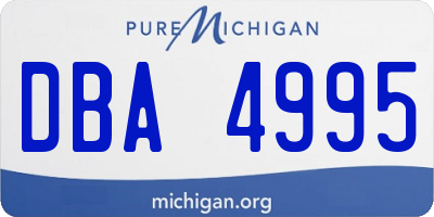 MI license plate DBA4995