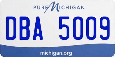 MI license plate DBA5009