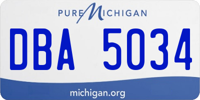 MI license plate DBA5034
