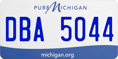 MI license plate DBA5044