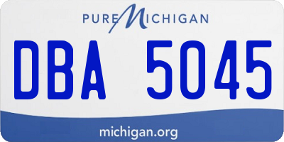 MI license plate DBA5045