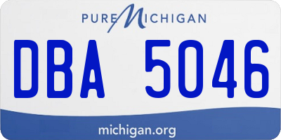 MI license plate DBA5046