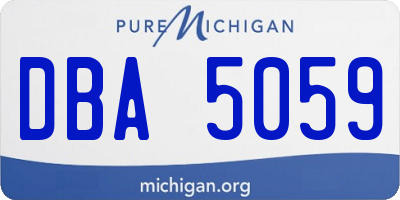 MI license plate DBA5059