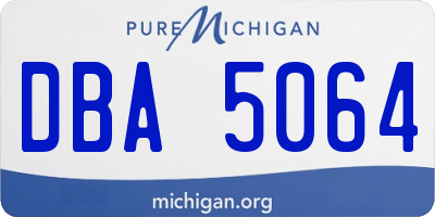 MI license plate DBA5064