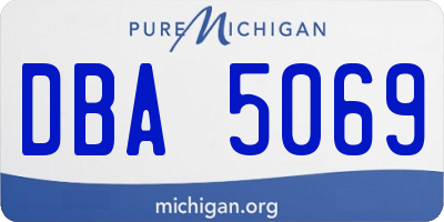 MI license plate DBA5069