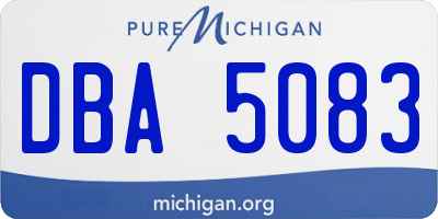 MI license plate DBA5083