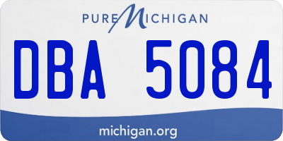 MI license plate DBA5084